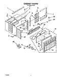 CABINET Diagram and Parts List for R1013  Whirlpool Air Conditioner