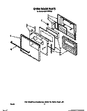 OVEN DOOR Diagram and Parts List for KEBI171WBL0  KitchenAid Wall Oven