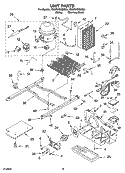 UNIT PARTS Diagram and Parts List for 7GS2SHEXMS00  Whirlpool Refrigerator