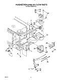 MAGNETRON AND AIR FLOW Diagram and Parts List for RM286PXV3  Whirlpool Microwave Oven Combo