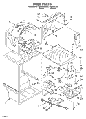 LINER Diagram and Parts List for ET19RKXGT03  Whirlpool Refrigerator