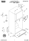 CABINET Diagram and Parts List for RT16VKXDN01  Roper Refrigerator