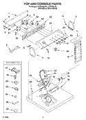 SECTION Diagram and Parts List for LEQ9858LW0  Whirlpool Dryer