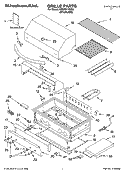 GRILLE PARTS Diagram and Parts List for KFGR271SSS0  KitchenAid Grill