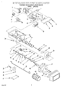 MOTOR AND ICE CONTAINER Diagram and Parts List for KSUS27QDAL00  KitchenAid Refrigerator