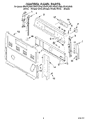 CONTROL PANEL Diagram and Parts List for RF367LXKB0  Whirlpool Range