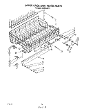 UPPER RACK AND TRACK Diagram and Parts List for 4KUDA220T3  KitchenAid Dishwasher