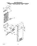 AIR FLOW Diagram and Parts List for ED25DWXTW05  Whirlpool Refrigerator