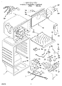 LINER Diagram and Parts List for ET18GKXGN02  Whirlpool Refrigerator