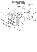FREEZER DOOR Diagram and Parts List for RT20DKXBL00  Roper Refrigerator