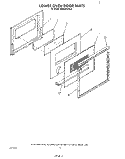 LOWER OVEN DOOR Diagram and Parts List for KEBI200VBL2  KitchenAid Wall Oven