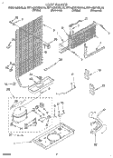 UNIT Diagram and Parts List for RT14DKYBW10  Roper Refrigerator