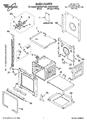 OVEN PARTS Diagram and Parts List for YGBS307PDB7  Whirlpool Wall Oven