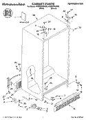 CABINET, LITERATURE Diagram and Parts List for 4KSRS25CHW02  KitchenAid Refrigerator