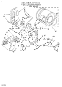 SECTION Diagram and Parts List for LER3624BN3  Whirlpool Dryer