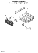 LOWER RACK PARTS, OPTIONAL PARTS (NOT INCLUDED) Diagram and Parts List for KUDK02CRBL4  KitchenAid Dishwasher