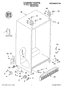 CABINET, LITERATURE Diagram and Parts List for BRS70XRANA03  Whirlpool Refrigerator