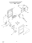 DISPENSER FRONT Diagram and Parts List for ED22GWXFN02  Whirlpool Refrigerator