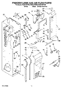 FREEZER LINER AND AIR FLOW PARTS Diagram and Parts List for KSSS42QTX00  KitchenAid Refrigerator