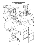 DISPENSER FRONT Diagram and Parts List for KSRS25QAWH00  KitchenAid Refrigerator