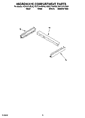 MICROWAVE COMPARTMENT PARTS Diagram and Parts List for KEHC379JWH06  KitchenAid Microwave Oven Combo