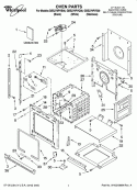 OVEN PARTS Diagram and Parts List for GBS279PVB00  Whirlpool Wall Oven