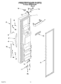 FREEZER DOOR Diagram and Parts List for 4KSRS27CHT01  KitchenAid Refrigerator