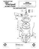 TUB AND BASKET Diagram and Parts List for LA6800XKW0  Whirlpool Washer