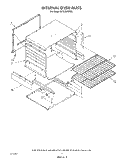 INTERNAL OVEN Diagram and Parts List for SF302BSRW5  Whirlpool Range