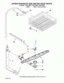 UPPER DISHRACK AND WATER FEED PARTS Diagram and Parts List for TUD6710WD0  Estate Dishwasher