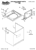 TOP AND CABINET PARTS Diagram and Parts List for IP44003  Inglis Washer