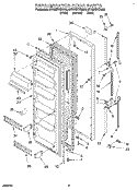 REFRIGERATOR DOOR Diagram and Parts List for 8ED20ZKXDN00  Whirlpool Refrigerator