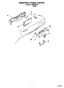 CONTROL PANEL PARTS Diagram and Parts List for TUD8750SD0  Estate Dishwasher