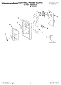 CONTROL PANEL, LITERATURE Diagram and Parts List for KHMS147KSS1  KitchenAid Microwave