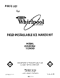 SECTION Diagram and Parts List for ECKMF284  Whirlpool Ice Maker