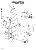 REAR PANEL Diagram and Parts List for KAWL410BWH0  KitchenAid Washer