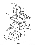 CABINET AND STIRRER Diagram and Parts List for MW8400XW0  Whirlpool Microwave
