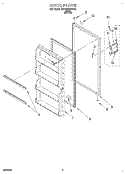 DOOR Diagram and Parts List for RV1088RBW00  Roper Freezer