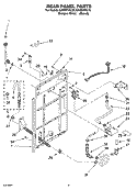 REAR PANEL PARTS Diagram and Parts List for KAWS750LQ0  KitchenAid Washer