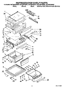 REFRIGERATOR SHELF PARTS Diagram and Parts List for KSCS25FSMS01  KitchenAid Refrigerator
