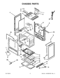 CHASSIS PARTS Diagram and Parts List for AGR5844VDW5  Whirlpool Range