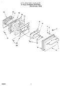 OVEN DOOR Diagram and Parts List for RS385PXEB0  Whirlpool Range