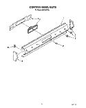 CONTROL PANEL Diagram and Parts List for SGC355XW0  Roper Range