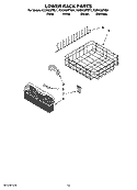 LOWER RACK PARTS, OPTIONAL PARTS (NOT INCLUDED) Diagram and Parts List for KUDK03ITBT1  KitchenAid Dishwasher