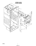 LINER Diagram and Parts List for ET14EPXRWR1  Whirlpool Refrigerator