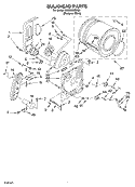 BULKHEAD PARTS Diagram and Parts List for SGDX600MQ0  Whirlpool Dryer