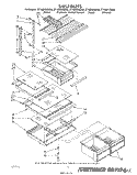 SHELF Diagram and Parts List for ET18GKXSW0A  Whirlpool Refrigerator