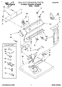 TOP AND CONSOLE, LIT/OPTIONAL Diagram and Parts List for LGT6634AW2  Whirlpool Dryer