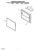 FREEZER DOOR PARTS Diagram and Parts List for GB2SHDXPS02  Whirlpool Refrigerator