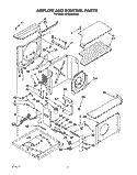 AIRFLOW AND CONTROL Diagram and Parts List for BPAC2400BS0  KitchenAid Air Conditioner